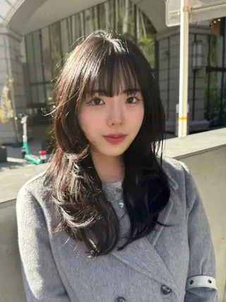 ロング メンズカット ブリーチ ‬JINのヘアスタイル