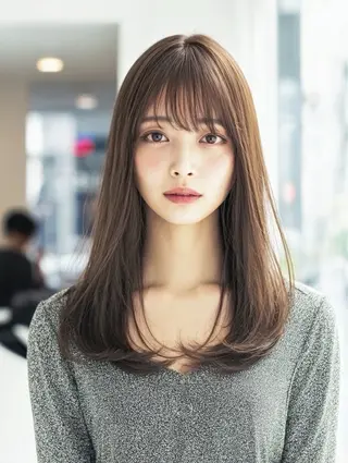 ロング パーマ 韓国×艶ハイトーンが かわいい✨️リオ🍒のヘアスタイル