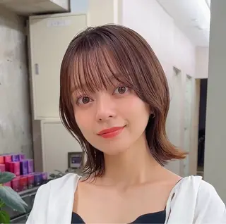 ショート カラー 顔周り✂️透明感 レイヤー/みっきーのヘアスタイル