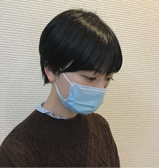 ショート 韓国✖️網紅🖤 パーマYURIYAのヘアスタイル