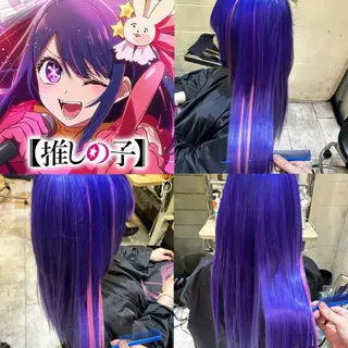 ロング カラー 佐伯 りょうのヘアスタイル