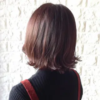 ミディアム 髪質改善縮毛矯正 美容師✂️山崎竜二のヘアスタイル