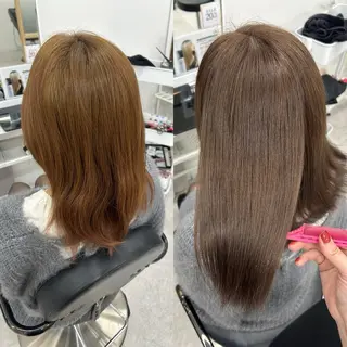 ミディアム カラー 髪質改善/縮毛矯正 🫧RISA🎀のヘアスタイル