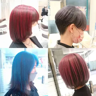 ショート カラー ウルフカット/デザイ ンカラー/あらげのヘアスタイル