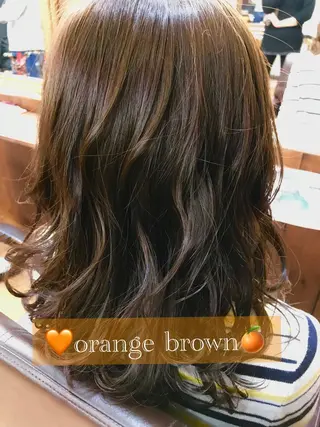 セミロング カラー 舟橋 りんかのヘアスタイル