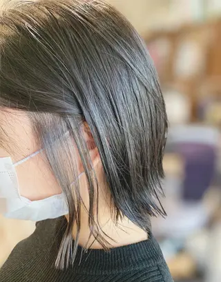 ショート カラー 透明感カラー ボブ/ 直感カラー診断のヘアスタイル