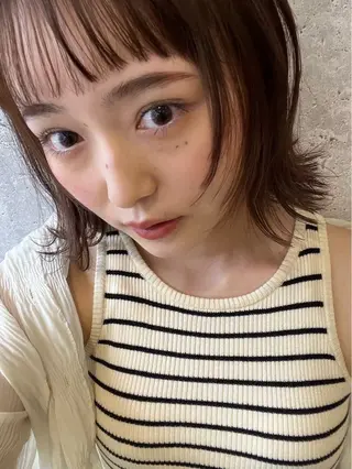 おしゃれ暖色カラー ゆあんのヘアスタイル