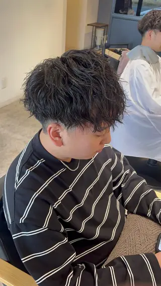 ミディアム パーマ メンズ (Lenis) takutoのヘアスタイル