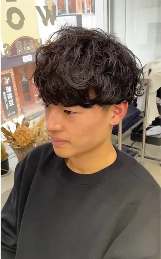 ショート パーマ メンズ メンズ専門サロン wokeのヘアスタイル