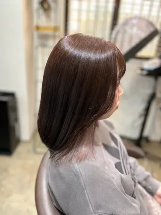 ミディアム カラー 髪質改善NO1🏅 小川 綾子のヘアスタイル