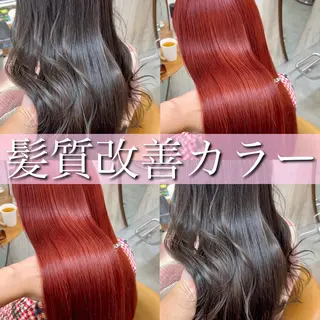 ロング 🩵縮毛矯正/ブリー チ/髪質改善/いつかのヘアスタイル