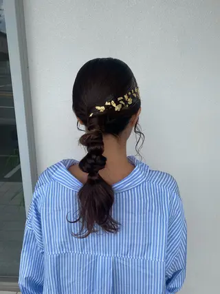 ロング ヘアアレンジ . SHIZUKAのヘアスタイル
