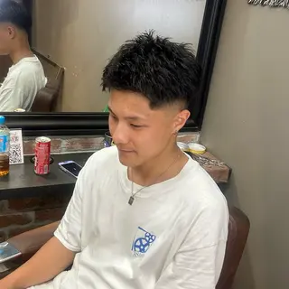 ショート メンズ 💈針金パーマ/ ソフトアフロ💈望愛のヘアスタイル