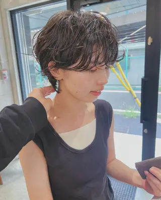 ショート パーマ 伊藤 壮尭のヘアスタイル