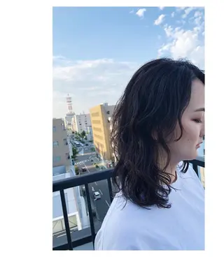 セミロング パーマ 髪質改善/顔まわり 石原のヘアスタイル