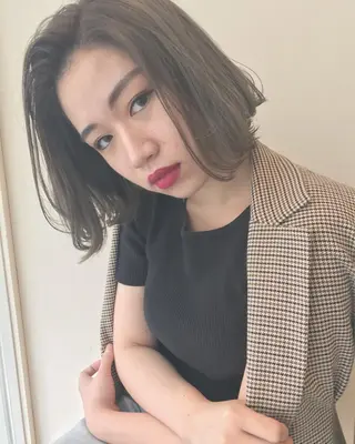 ミディアム カラー 🍋透け感カラー🍃 オリーブ🍐Kahoのヘアスタイル