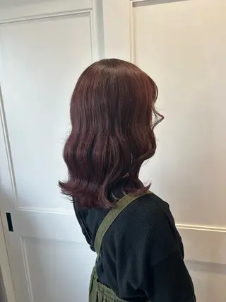 セミロング カラー 弓矢 叶のヘアスタイル
