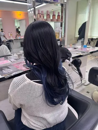 ロング カラー ヘアアレンジ 🥀レイヤー×ハイト ーントレンドヘア🥀のヘアスタイル