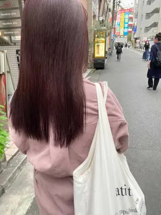 ロング 🐩透明感ミルクティ ーピンクニイナ🐩のヘアスタイル