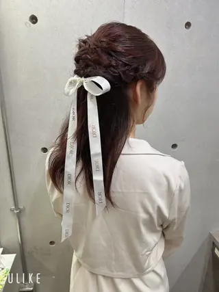 セミロング ブリーチ🐰インナー ♡ハイライト♡綾🐰のヘアスタイル