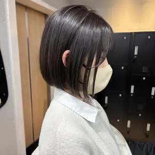 カラー セミロング 透明感🪽艶カラー☆ トレンドヘア✨のヘアスタイル