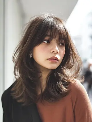 ミディアム 生艶髪&レイヤー🔔 渋谷お薦めNo.1✨のヘアスタイル