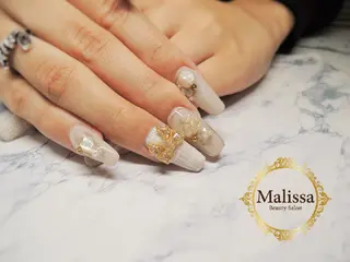 ロング Malissa　 スカルプ&深爪歓迎◎のネイルデザイン