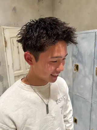 パーマ メンズ ショート・ボブ れいかのヘアスタイル