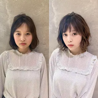 ミディアム 渋谷レイヤーカット❌ 縮毛矯正専門/武田涼のヘアスタイル