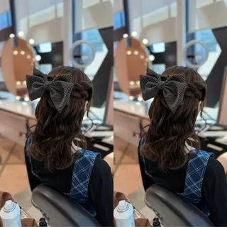ミディアム ヘアアレンジ 梅田茶屋町ヘアセット 🎀RIONA🎀のヘアスタイル