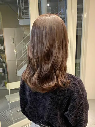 セミロング カラー ハイトーン×似合わせ 🌱中川慎之介のヘアスタイル