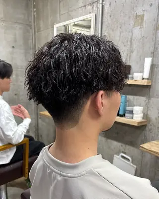 ミディアム パーマ メンズ メンズパーマ /マッシュ/ヨシダのヘアスタイル