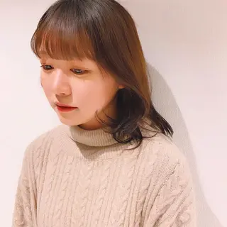 ミディアム カラー 中川 竜誠のヘアスタイル