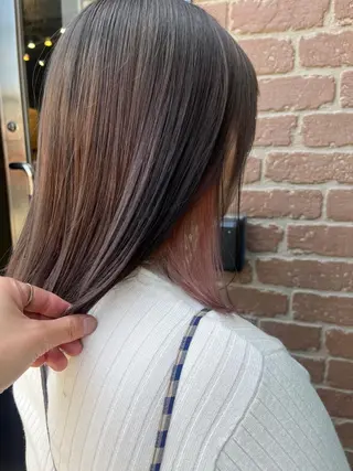 ミディアム カラー パーマ ヘアアレンジ メンズ キッズ ネイル マツエク・マツパ アイブロウ 久木原 ゆりのヘアスタイル