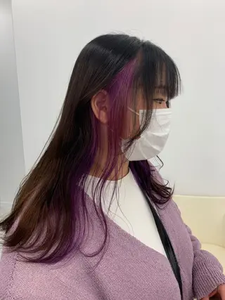 ショート カラー パーマ ヘアアレンジ メンズ キッズ ネイル マツエク・マツパ アイブロウ ボブ×自然な縮毛矯正 RYOGAのヘアスタイル