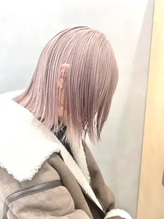 ミディアム カラー 🩷色気可愛い🩷 透明感カラー🩷のヘアスタイル