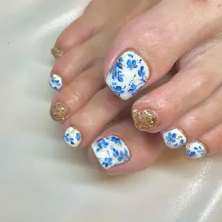 ミディアム カラー パーマ ヘアアレンジ メンズ キッズ ネイル マツエク・マツパ アイブロウ el. by Aoのネイルデザイン
