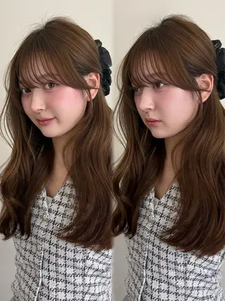 ロング カラー 透明感カラー アオイのヘアスタイル