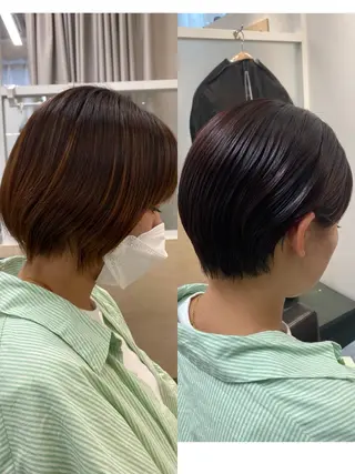 ショート カラー 白髪ぼかし/ショート /ミニボブだいじのヘアスタイル