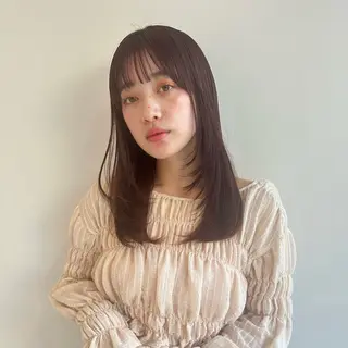 セミロング 艶カラー/中崎町/ マナ🌼のヘアスタイル
