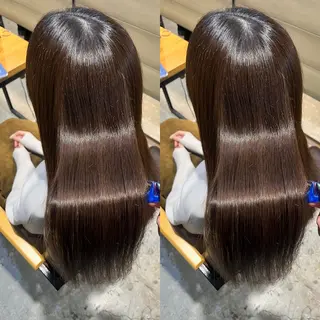 セミロング カラー 今話題の艶髪矯正 美艶カラー/FUKAのヘアスタイル