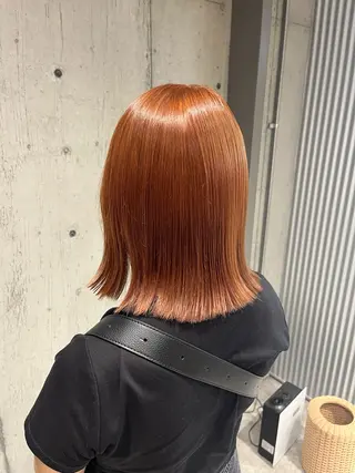 ミディアム カラー ヘアアレンジ 🍀透明感カラー×垢 抜けボブ リクト💥のヘアスタイル