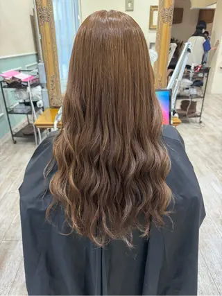 ロング カラー ヘアアレンジ ゆこ カラーモデルのヘアスタイル