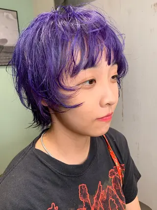 ショート カラー 【ロングウルフカット 姫カット】伊藤裕哉のヘアスタイル