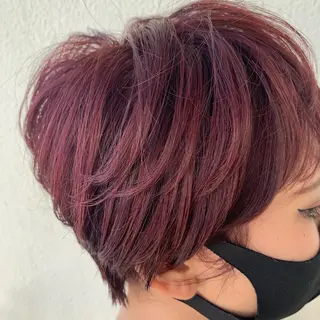 ショート カラー 暖色/ブリーチカラー 🎀 M i k uのヘアスタイル
