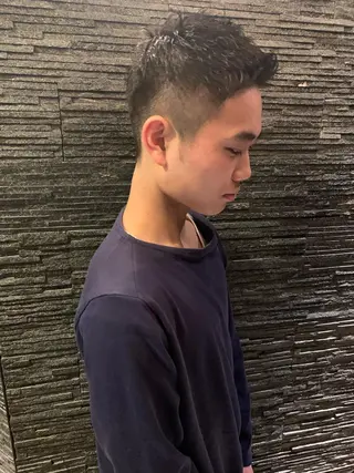 ショート パーマ メンズ 田中 千恩のヘアスタイル