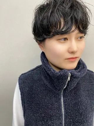 ショート パーマ 博多🍒ボブ🌼 ショート🌻大津成美のヘアスタイル
