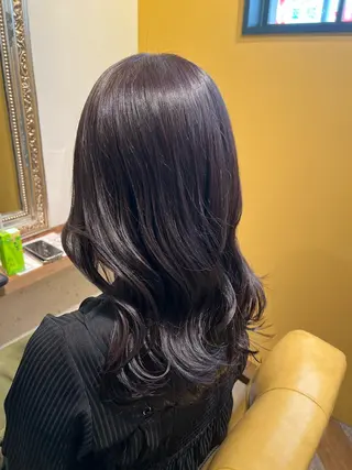 セミロング カラー 韓国スタイル🇰🇷 annaのヘアスタイル