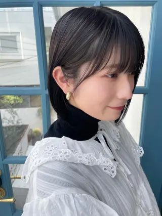 ショート カラー 顔周りカット 【オノザワリョウ】のヘアスタイル