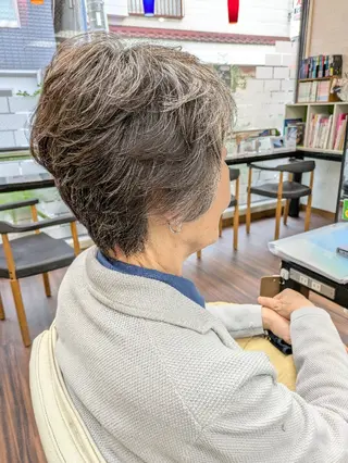 ショート 大人女性カット/ヘア セット✨️片本🌸のヘアスタイル